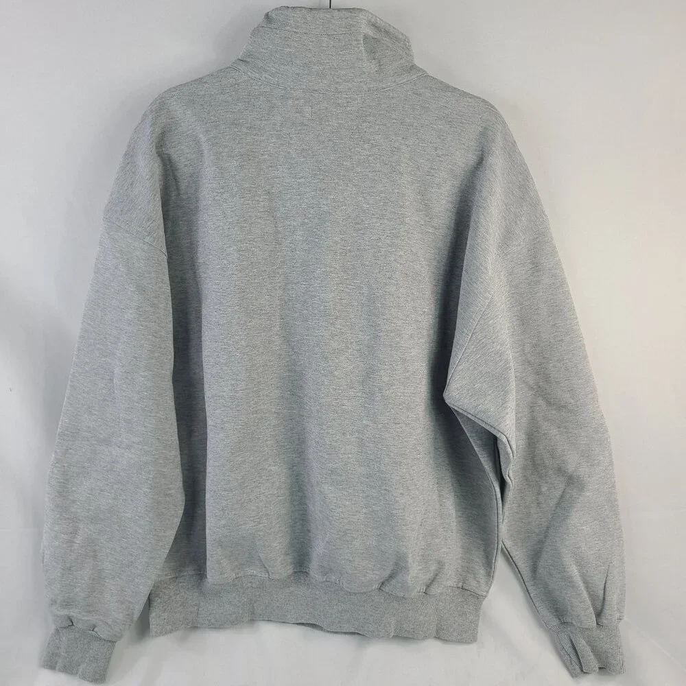 Pre Preworks Gray Half-Zip Pullover Sweatshirt With Embroidered É Logo Size L - Picture 8 of 8